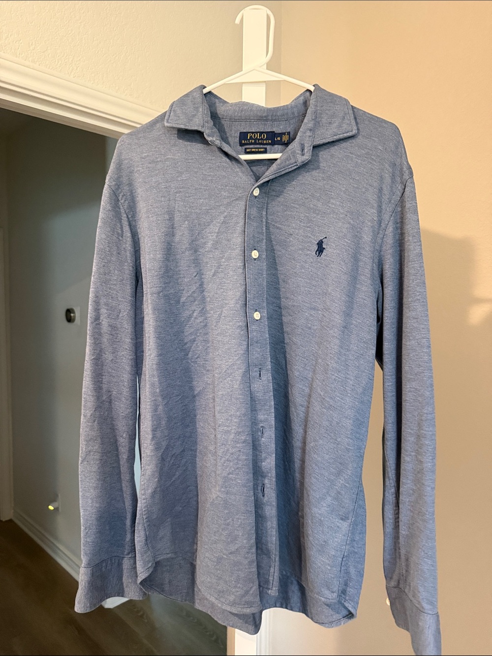 Polo by Ralph Lauren Heather Light Blue Button-Down Polo Shirt